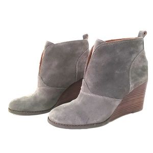Lucky Brand women's gray suede booties 9.5
